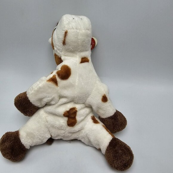 Ty Pluffies Gallops Horse Plush 2005 White Brown Spots Pinto Pony Toy 9" Tylux - Picture 4 of 9